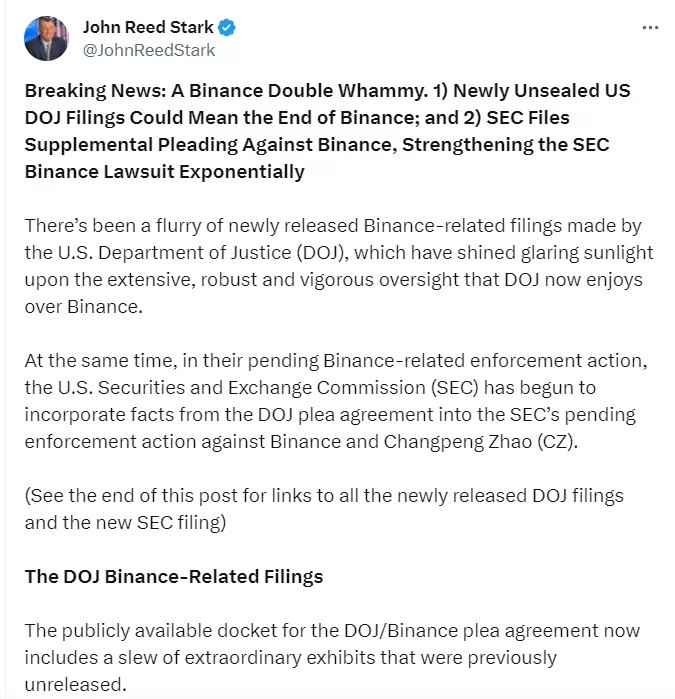 Podania spoločnosti Binance na ministerstvo spravodlivosti - odhalené regulačné výzvy