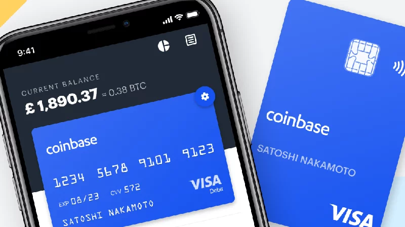 Debetná karta Coinbase.