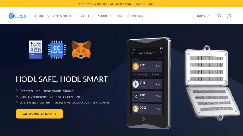 Ellipal anonymná kryptografická peňaženka s no-KYC.