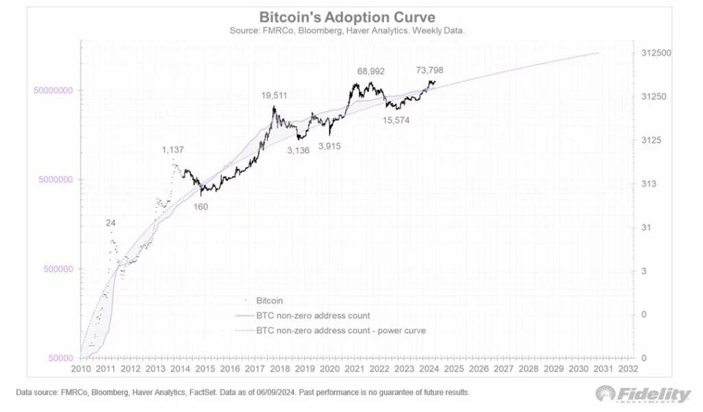 Krivka prijatia bitcoinu
