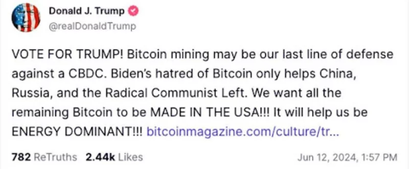 Trump hostí vedúcich predstaviteľov ťažobného priemyslu Bitcoinu, aby podporil energetickú dominanciu USA.
