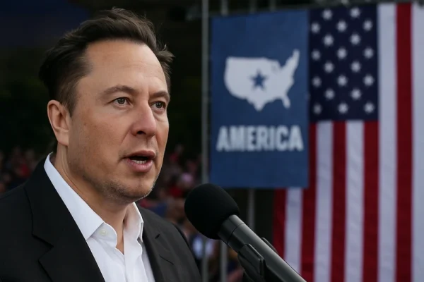 Elon Musk podporuje Bitcoin v rámci založenia strany America Party, trh reaguje