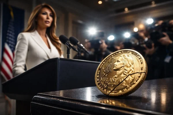 Melania Trumpová popiera fámy o Epsteine, ale cena memecoinu naďalej klesá