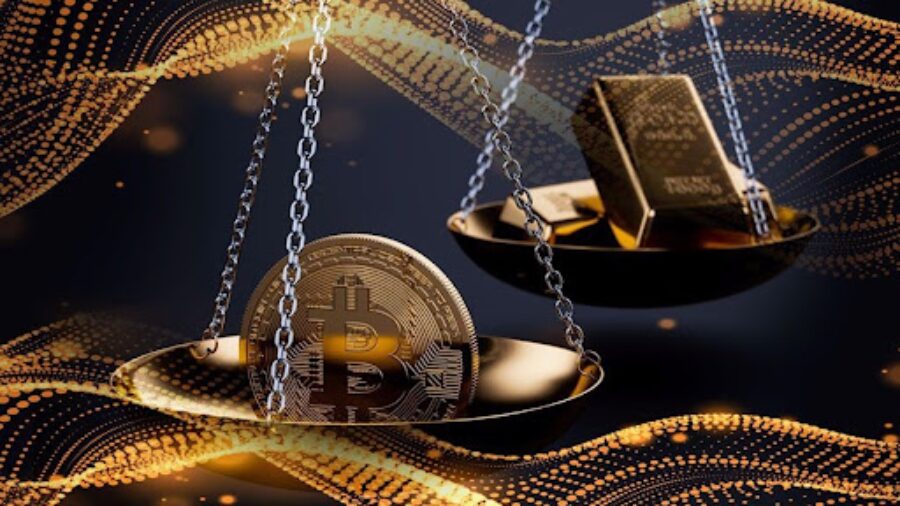 Porovnanie zlatých prútov a bitcoinov - vizuálne znázornenie trhovej bitky v roku 2024