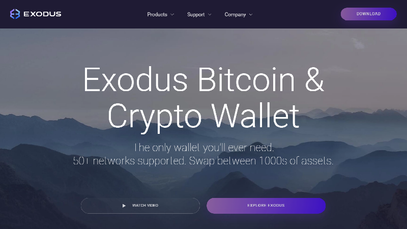 Exodus anonymná kryptografická peňaženka s no-KYC.
