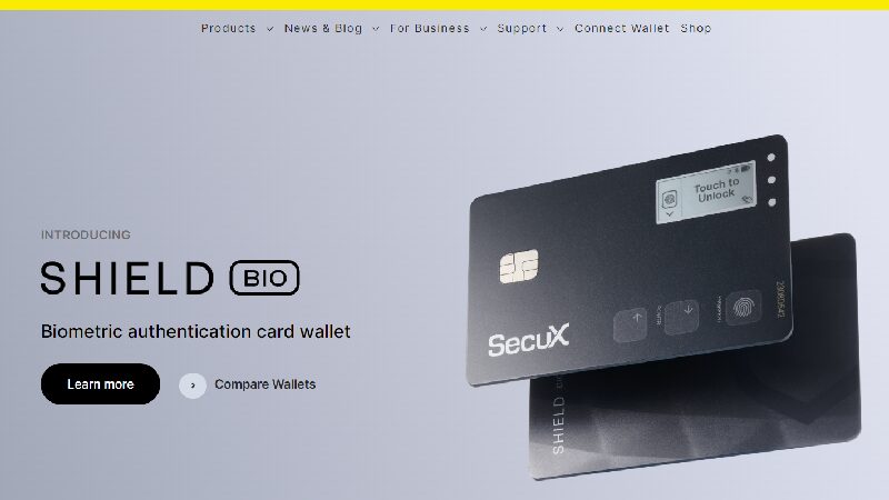 SecuX anonymná kryptografická peňaženka s no-KYC.
