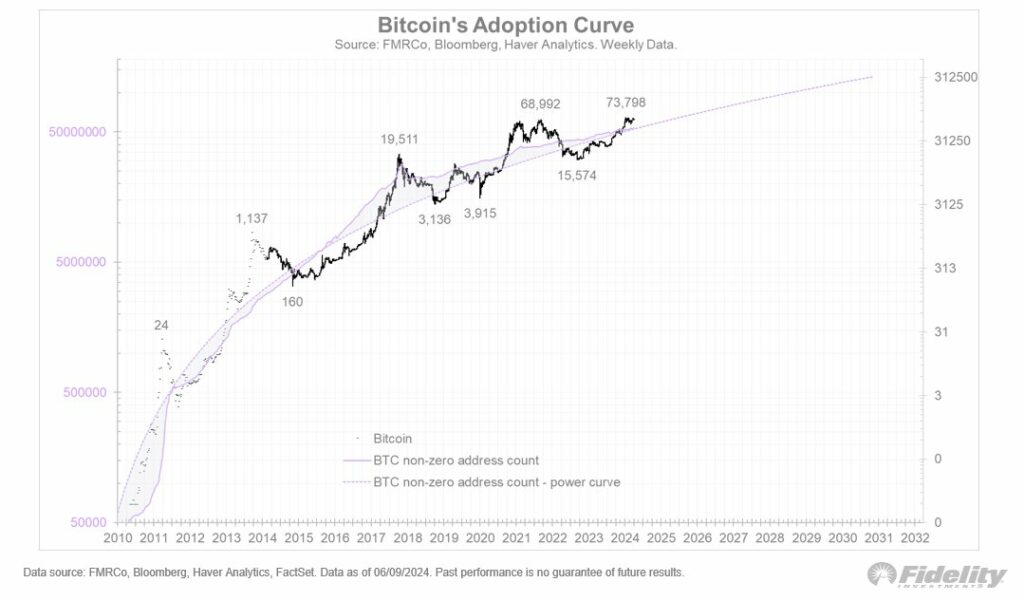 Krivka prijatia bitcoinu
