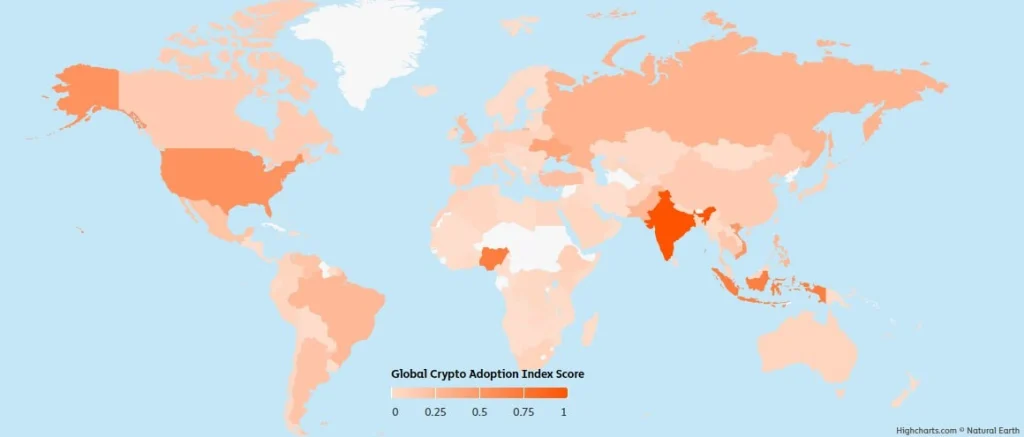 Globálny index prijatia kryptomien
